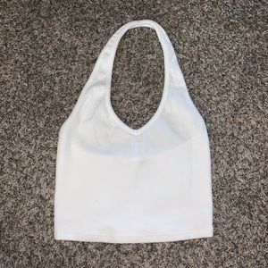 White Halter Neck